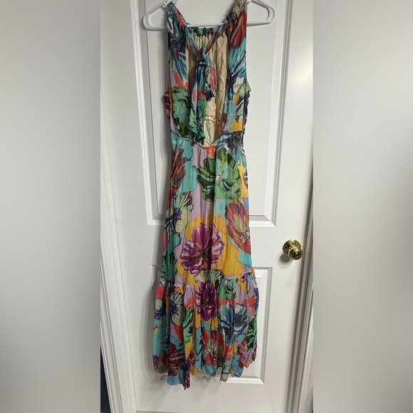 Anthropologie MAEVE Floral Halter Lined Midi Dress Size Small - Picture 8 of 13